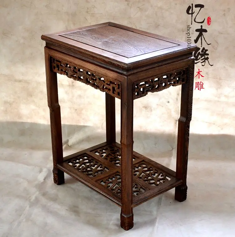 

Special offer antique mahogany furniture wooden wood flower bonsai shelf shelf table table side several edge