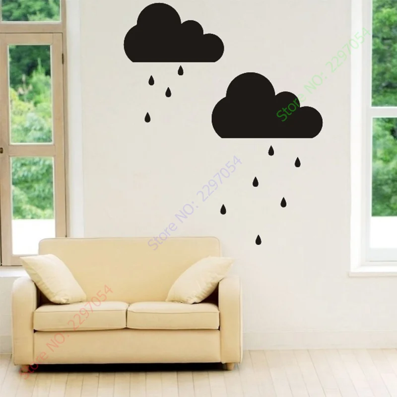 Cute Big cloud pattern Wall Sticker Removable & Waterproof No pollution for Baby bedroom home decoration 50*30cm