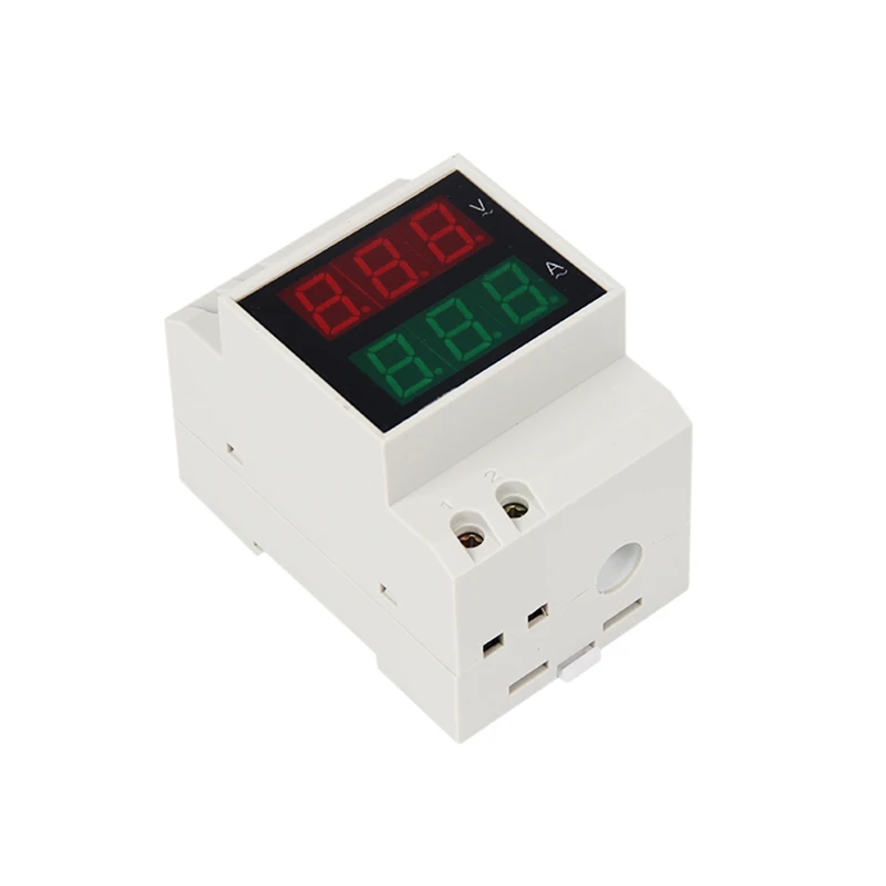 D52-2042 Din Rail Voltmeter Ammeter AC80-300V AC200V-450V Digital AC Voltmeter Voltage Current Meter LED Display Electric Meter