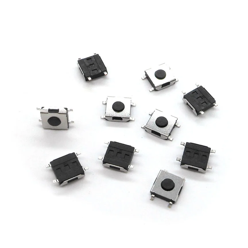 JOYING LIANG Red Black 6*6 Micro Switch Light Touch Button Height 2.5~5MM Switch 6x6x 2.7 3.1 3.4 3.7 4.3 Switches 10pcs/lot