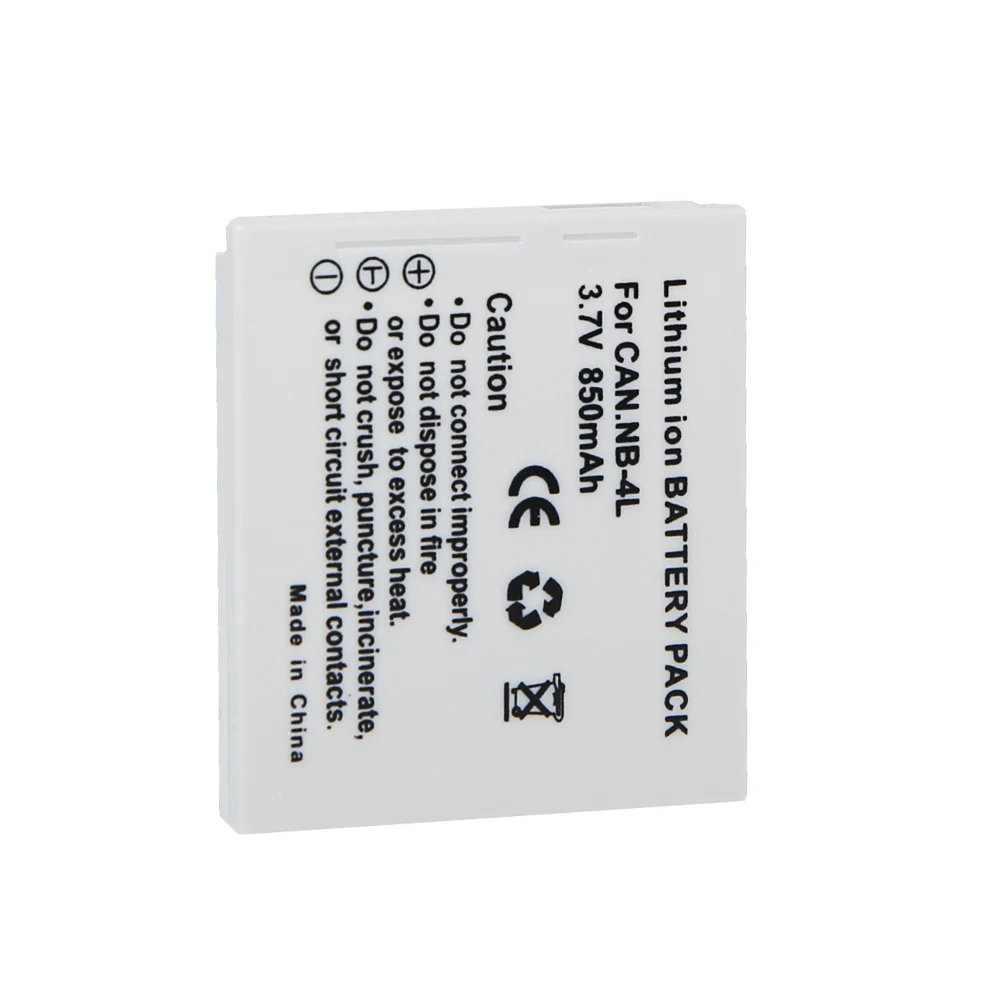 5 шт./лот NB-4L NB4L NB 4L аккумулятор для Canon IXUS 50 55 60 65 80 75 100 I20 110 115 120 130 IS 117 220 225 230 255 HS SD780 SD960