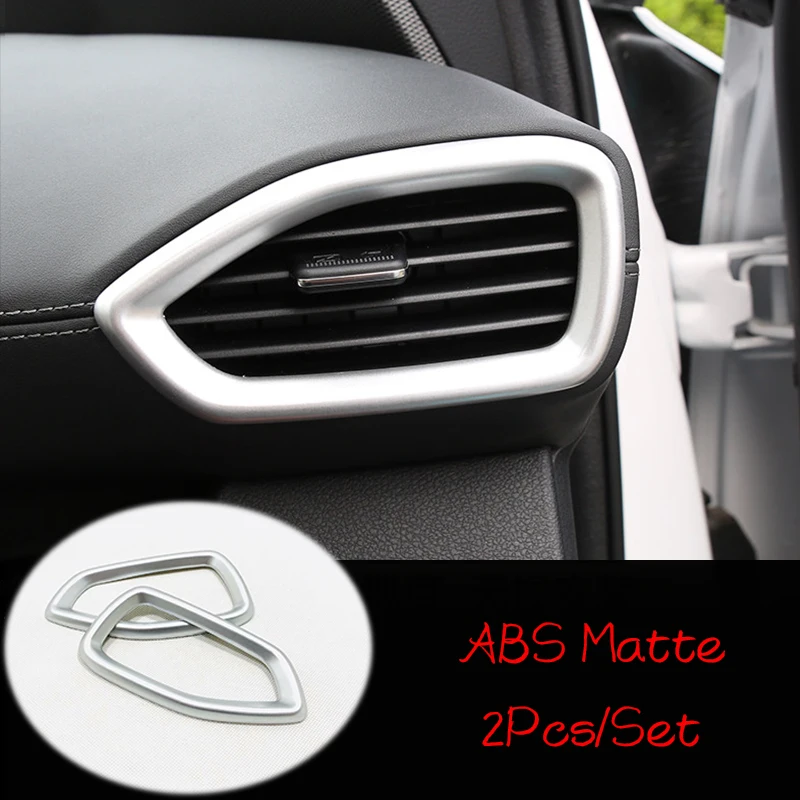 ABS Matte/Carbon For Hyundai Santa FE 20182019 Left Right Air Conditioner Outlet AC Vent Cover Trim Car Styling Accessories 2pcs