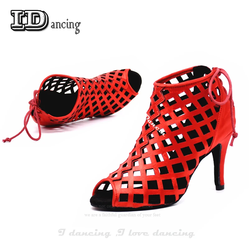 Women Latin Dance Shoes Tango Dance Shoes Wedding Shoes Dance Boots Sneakers Red Fashion Style JuseDanc