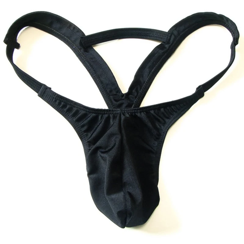 sexy new Fashion Mens Pouch Thong Lingerie Penis Underwear Mens Double Thongs Solid G-string jockstrap gay underwear