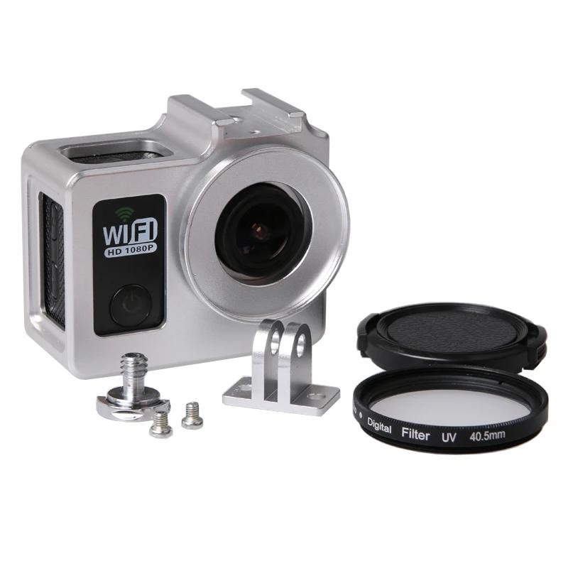 Accessories Alloy cage Protective Housing Case Cover Metal frame+UV filter for SJCAM SJ4000/SJ5000/7000 SOOCOO C30 EKEN H9 H9R