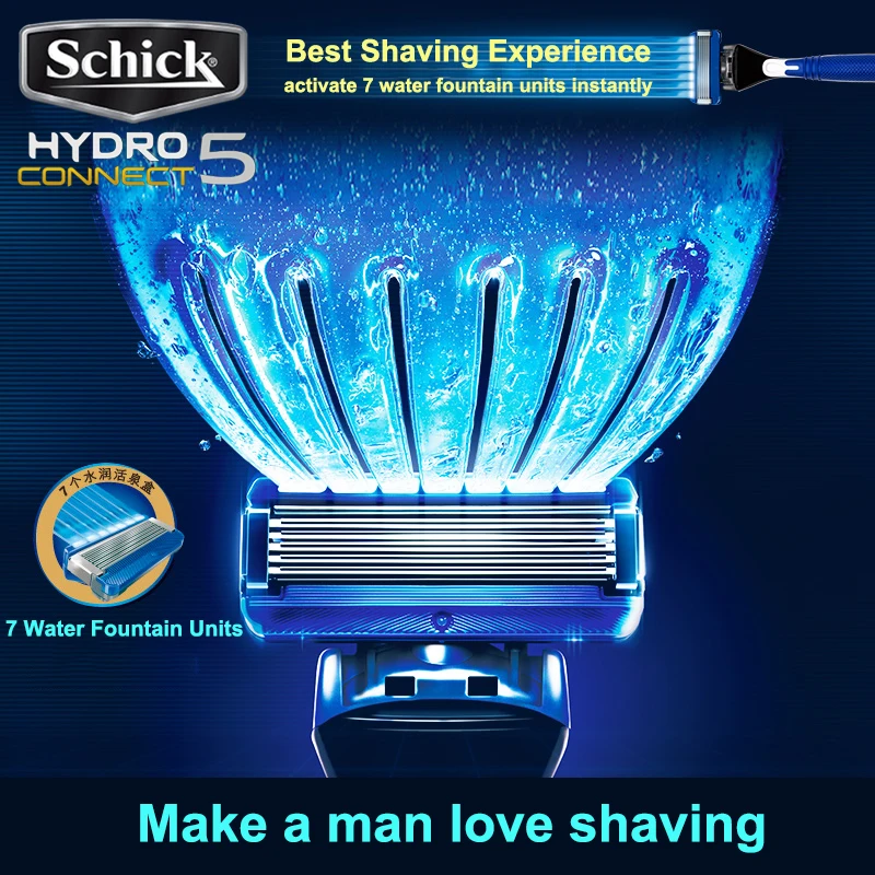 Schick Hydro5 CONNECT Blade Vitamin B5 Best 5 Layer Blades Replacement For SCHICK HYDRO 5 CONNECT Razor Blades