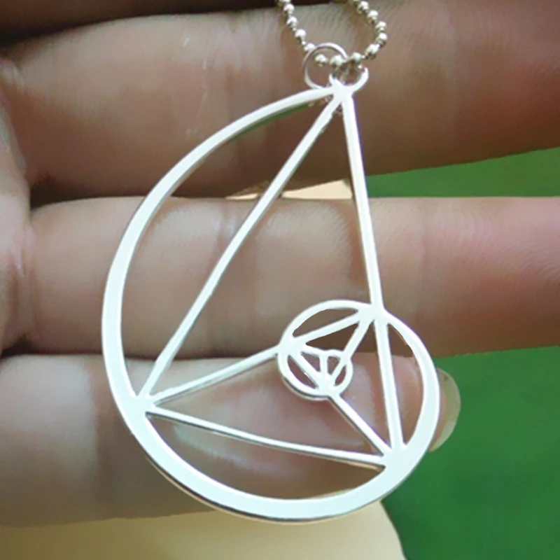 golden triangle necklace jewellery charms- Fibonacci-golden ratio With 50cm chain necklaces & pendants jewelry accessories