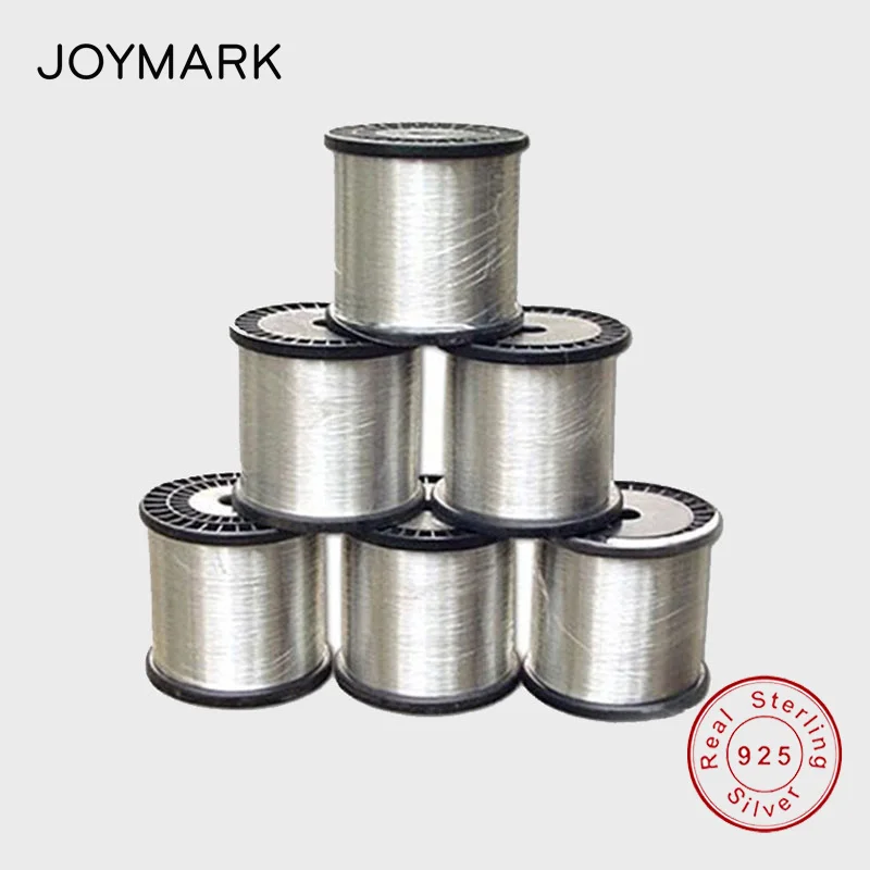 0.4mm-1.5mm Solid 925 Sterling Silver Wire DIY Jewelry Accessories Beading String Thread 1Meter/lot SSW001