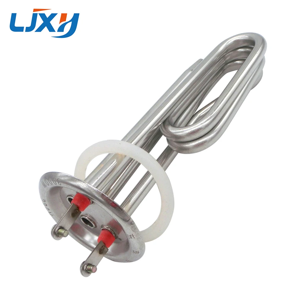 LJXH Electric Water Heater Heating Element 220V Wattage 3KW 201 Stainless Steel Flange/Disc 63mm for Heating Boilers