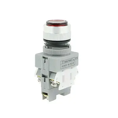 

Red Flat Cap 6-Terminals Momentary Push Button Switch 380VAC 3A