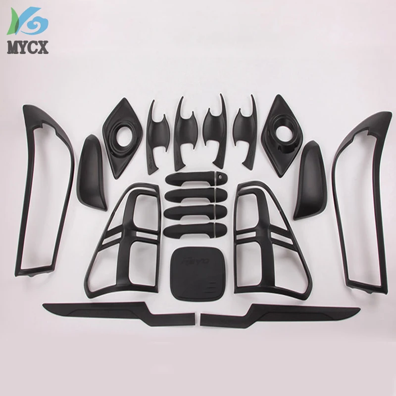 2017 2016 For Toyota Hilux Chrome Kit Chrome Accessories For Toyota Hilux Revo 2015 2016+ Hilux Deluxe Versions Car part  23pcs