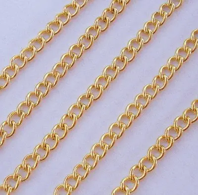 

Free shipping!!!!200M/lot DIY jewelry finding- Twist Curbe jewelry Chain 2.5x3.5mm