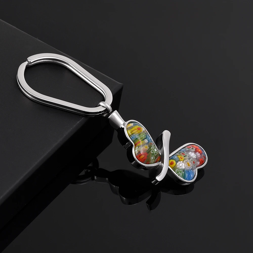 

Лидер продаж, Женские аксессуары IJK2047, брелок-бабочка из муранского стекла для кремации, брелок для праха, женский брелок