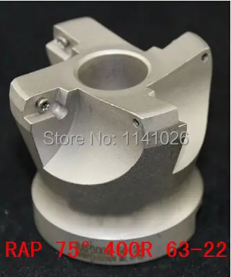 

Free Shiping RAP 400R 63-22-4T 75 Degree High Positive Face Mill Cutting Diameter For APMT1604 inserts