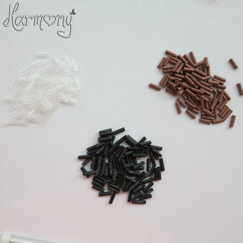 300 pcs/lot hair shrinkable tube for probonded hair 3028*12mm Black color