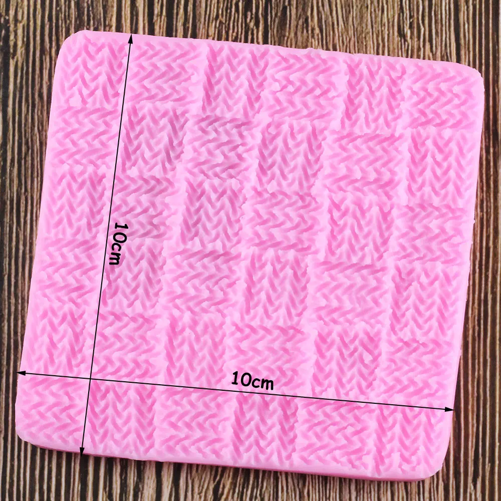 Knitting Wool Lace Pattern Fondant Silicone Molds Knit Printing Pad Texture Template Cake Decorating Kitchen Baking Tools