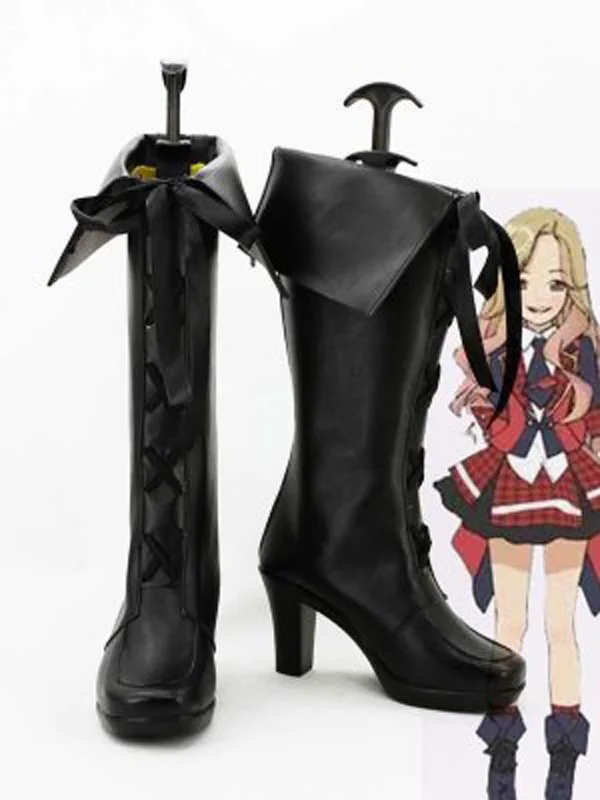 

AKB0048 Tomomi Itano Black High Heel Cosplay Shoes Boots For Adult Women's Halloween Party Cosplay Boots Custom Made