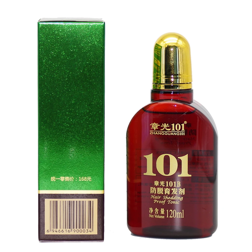 ZHANGGUANG 101B tonico per capelli anticaduta 3*120 ml (101M) medicina cinese terapia trattamento per la crescita dei capelli essenza 100% originale