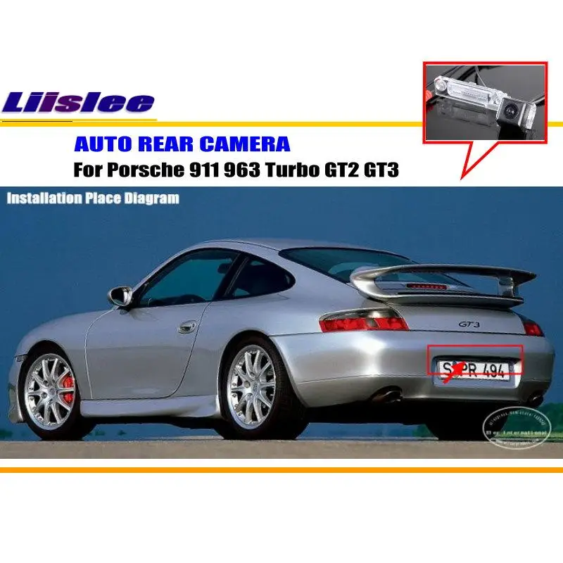 

Для Porsche 911 963 Turbo GT2 GT3 Автомобильная камера заднего хода для парковки HD CCD RCA NTST PAL подсветка номерного знака