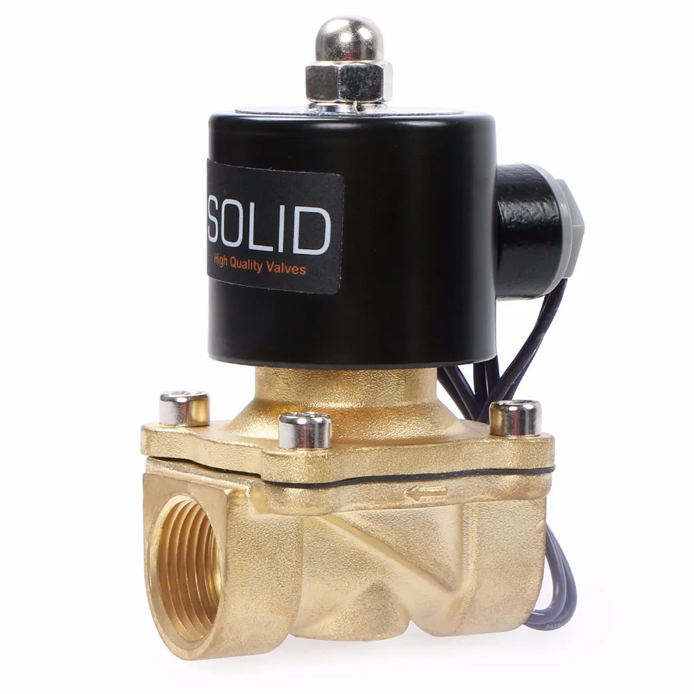 U.S. Solid 3/4" Brass Electric Solenoid Valve 12 V DC Normally Closed diesel  kerosine  alcohol Air Gas Oil Water