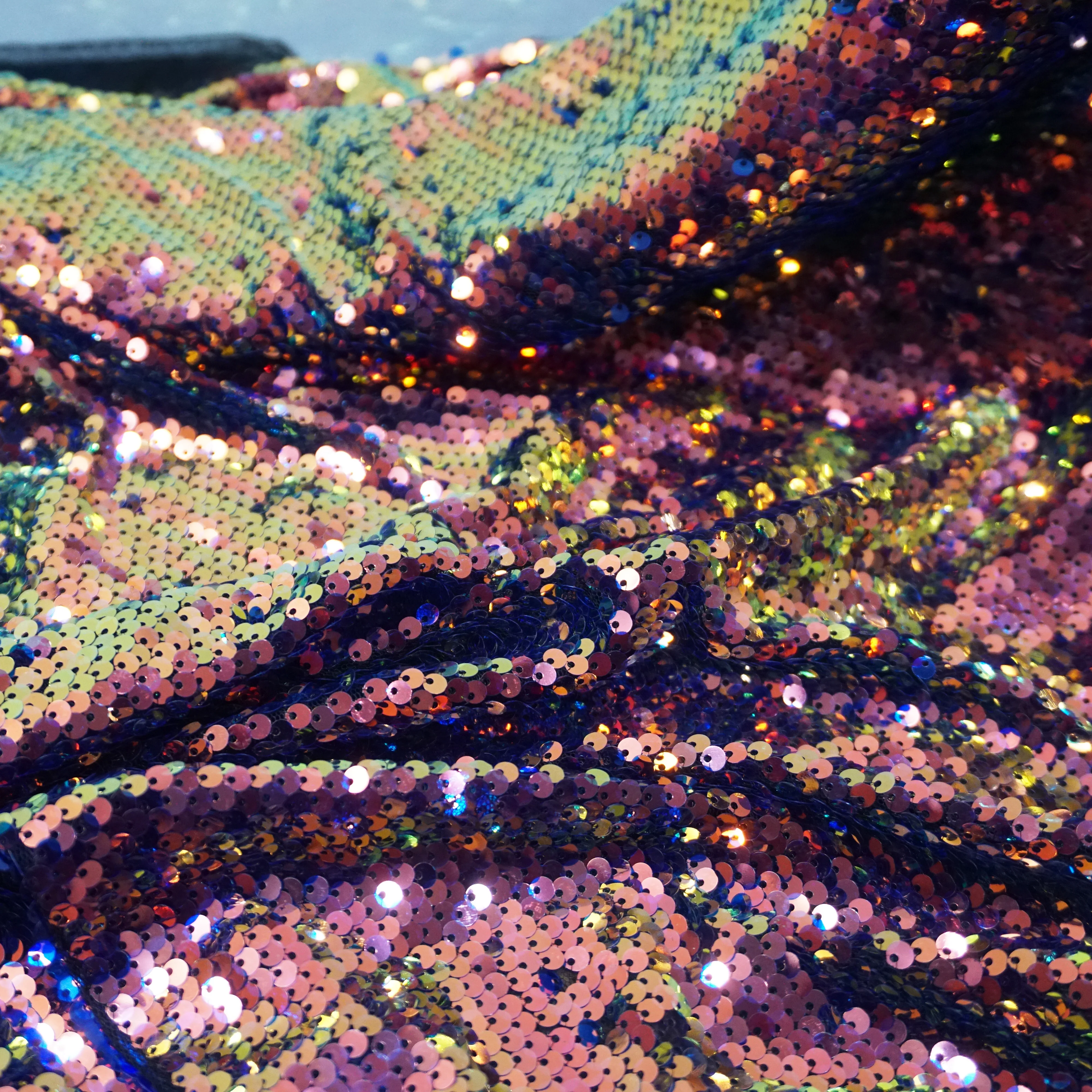 1Meter 23Colors NEW Shiny Tulle Mesh Sequined Lace for Table Decoration Dresses Sewing High Quality 5MM Sequins Fabric Patchwork