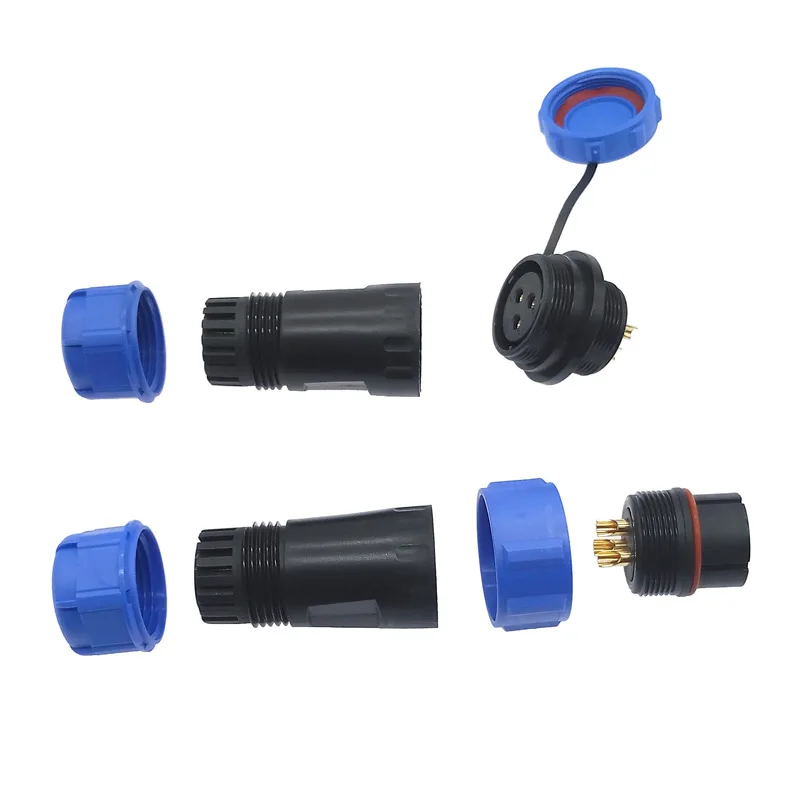 SP2110 SP2111 Waterproof docking connector 2 pin 3pin 4pin 5pin 7pin 9pin 12pin IP68 power cable connector SP21