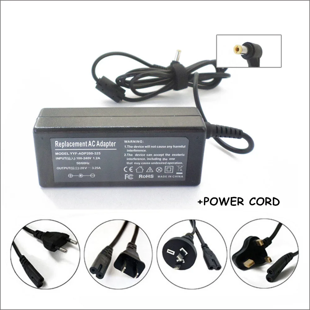 65W Carregador Notebook Laptop AC Adapter Charger For Lenovo CPA-A065 U160 U165 U260 U310 U330 U350 V550 V560 Y470 Y485 Y510