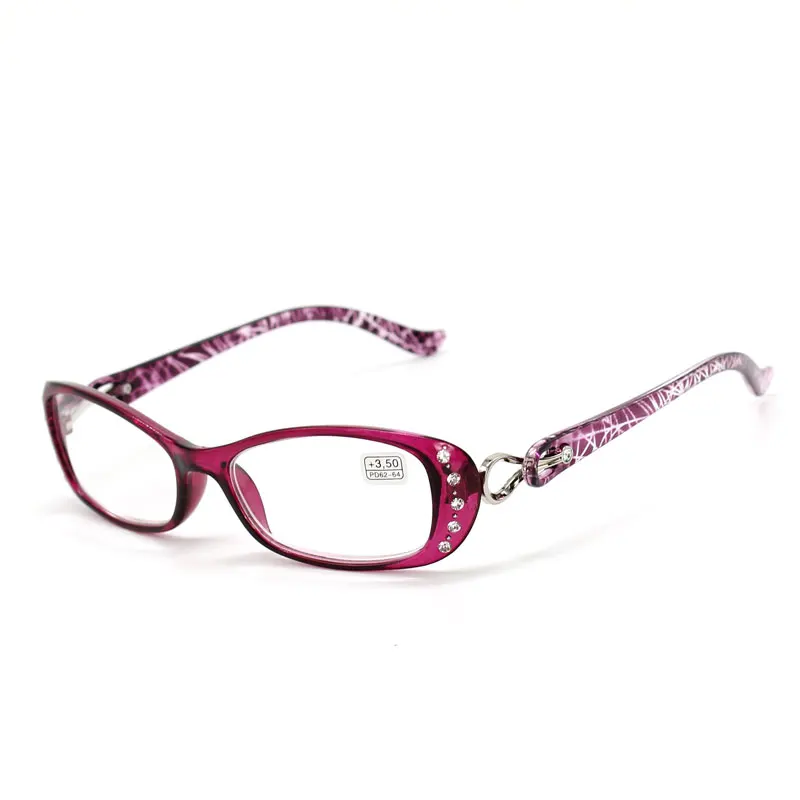 라인석 독서용 안경, 여성 럭셔리 패션 안경, 50 + 75 100 125 150 175 200 225 250 275 + 375 450 + 500