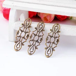 Free shipping Retail 20Pcs Antique Bronze Filigree Wraps Connectors Metal Crafts Gift Decoration DIY Findings 3.8x1.5cm