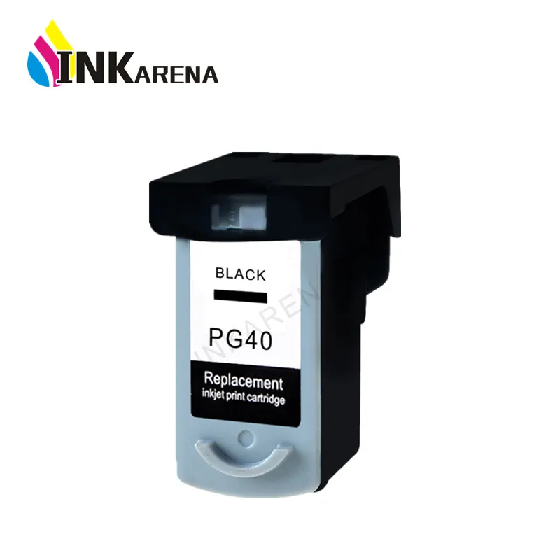 INKARENA PG-40 Ink Cartridge PG40 XL Black For Canon PG40XL MP218 MP228 MP450 MP460 MP476 MP160 MP140 MP210 MP220 iP1300 Printer