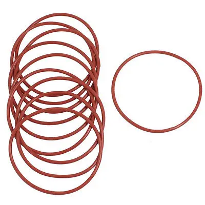 

10 Pcs 53mm Outside Dia 2mm Thick Industrial Rubber O Rings Seals