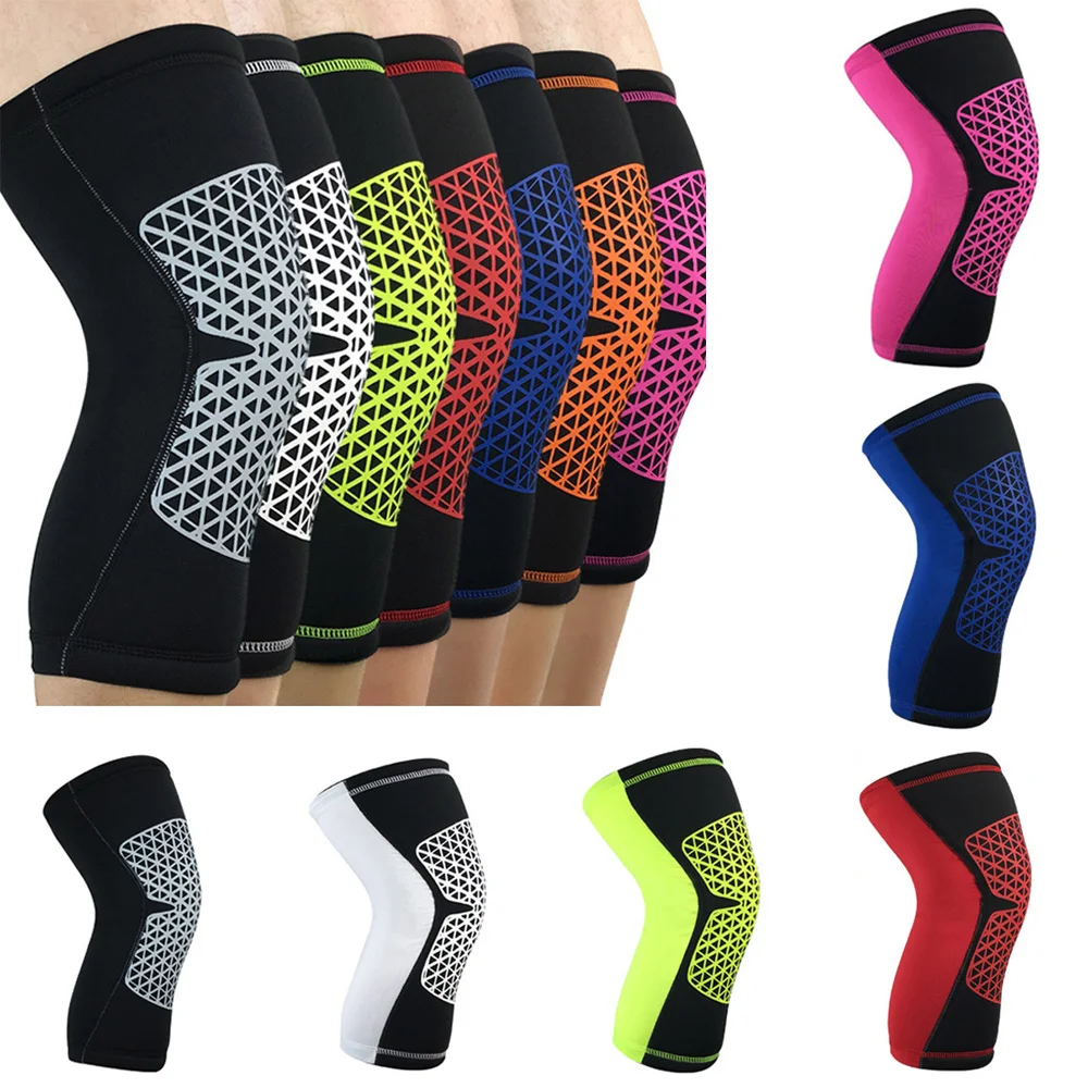 Sports Short Knee Protectors Grid Pattern Breathable Non-slip Protective Gear SPSLF0007