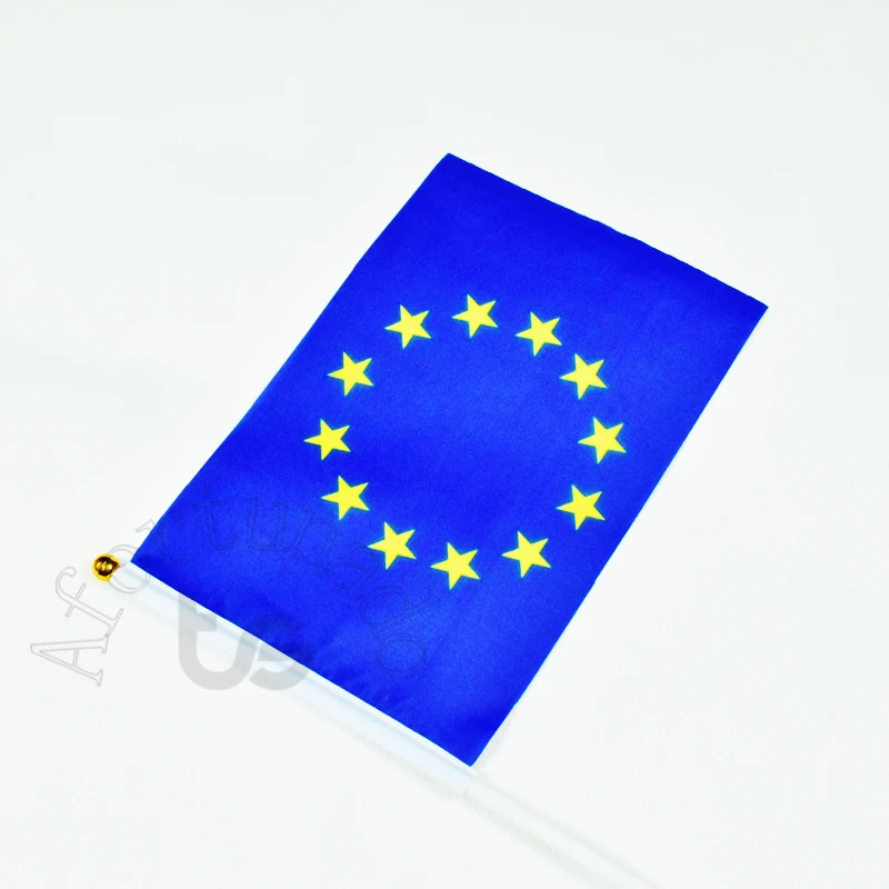 European Union EU 14*21cm 10pieces flag banner Hand waving Flag for meet,Parade,party.Hanging,decoration
