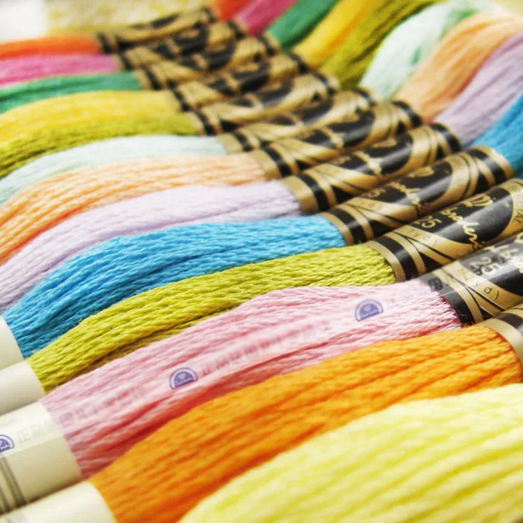 DIY Cross stich 447pcs/lot 100% Cotton Cross Stitch Floss Threads 8 m/piece 447 Colors Royalbroderie