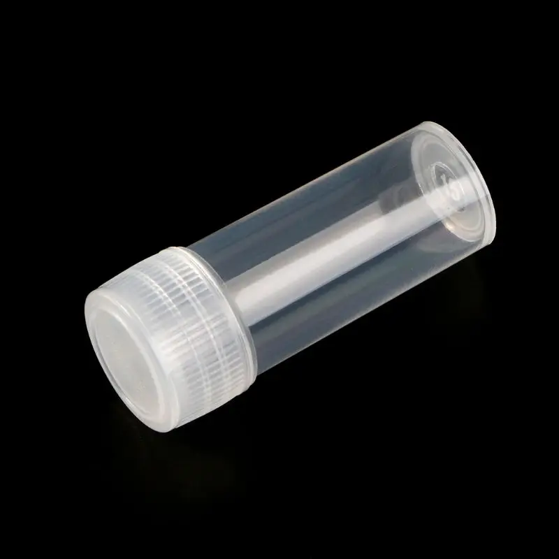 20Pcs 5ml Plastic Test Tubes Vials Sample Container Powder Craft Screw Cap Bottles for Office School Chemistry Supplies