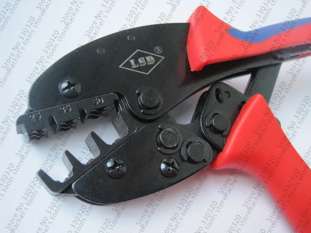 Ratchet crimping tool for cable ferrules 25-50mm2 4-1AWG S-2550EF,bootlace ferrule crimping plier