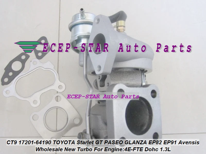 CT9 17201-64190 17201-55030 1720164190 Turbo For TOYOTA Starlet GT Tercel EP82 EP91 97- Avensis CT 220 97-07 4EFTE 4E-FTE 1.3L