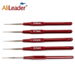 4 Pcs/Lot Hook Needle Crochet Micro Hook For Making Braiding Dreadlock Hair Tools 0.5Mm 0.6Mm 0.7Mm 0.8Mm Smooth Handle