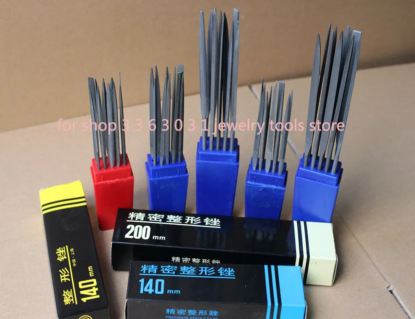 140mm-200mm Precision Needle Files Set 10pcs in Box for Jewelry Polish Glardon Needle File Set Jewelry Carving