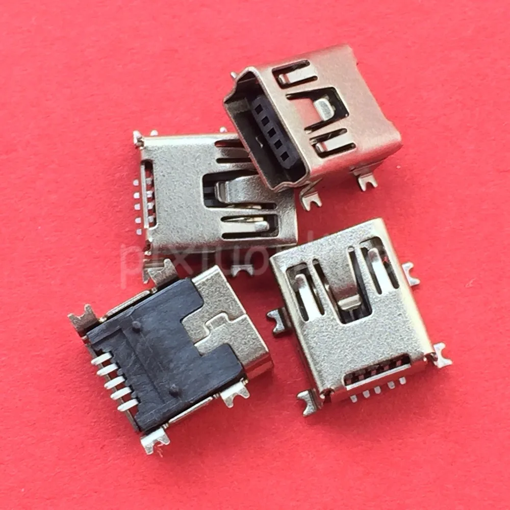 10pcs G34 Mini USB 5pin Female Socket Connector 4foot for Tail Charging Mobile Phone