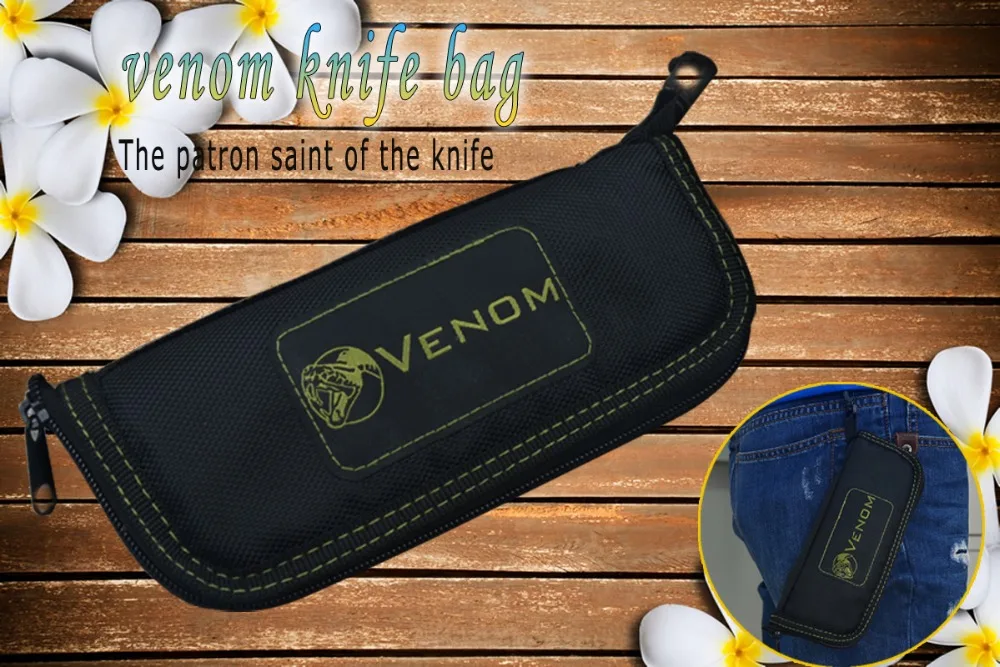 New venom series folding knife bag knife set folding knife storage bag folding scabbard nylon storage bag  DIY handmade