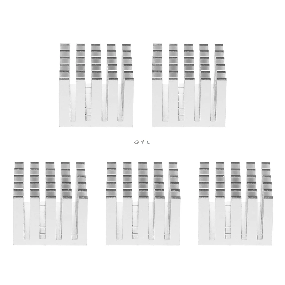 5Pcs 20x20x15mm Cooling Accessories DIY Heatsink CPU GPU IC Memory Chip Aluminum Heat Sink Extruded Cooler Radiator