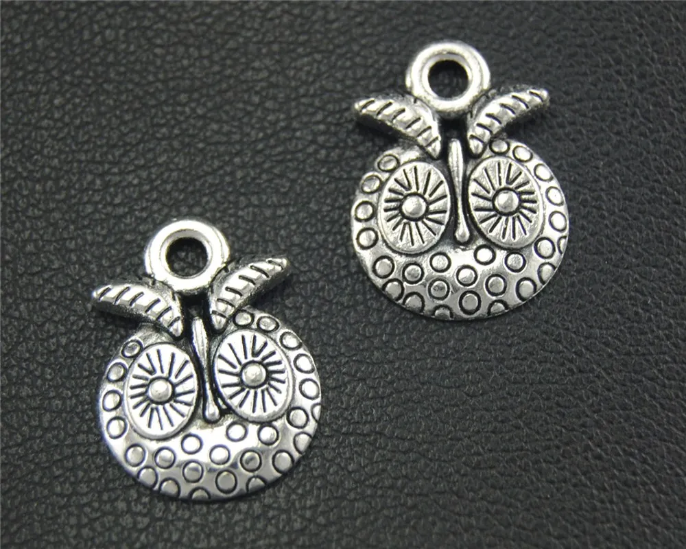 

35pcs Silver Color owl head with pattern Charm DIY Necklace Bracelet Bangle Findings 17x13mm A1789