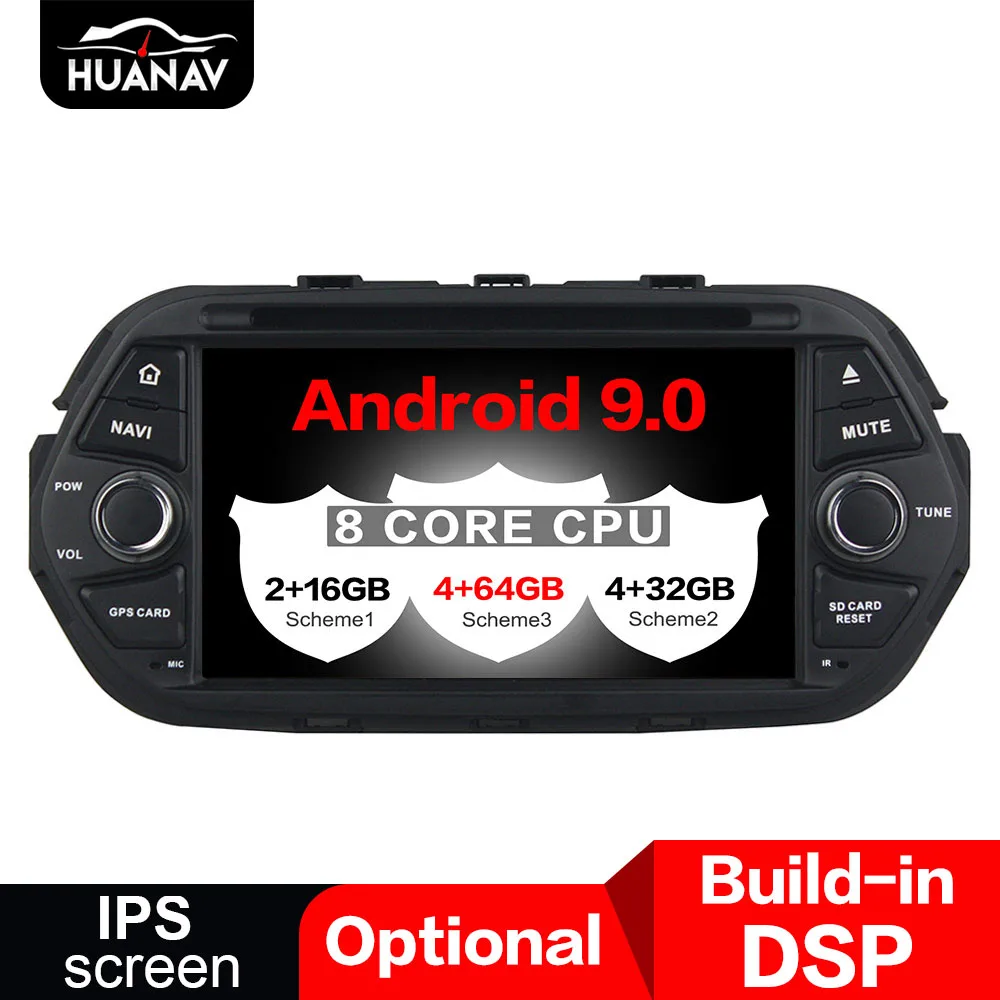 

DSP Android 9,0 CD DVD плеер GPS навигация для Fiat 500 EGEA 2016 2017 + авто мультимедийный плеер магнитофон 8-ядерный navi аудио