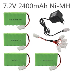 7.2v 2400mah AA NI-MH Battery Tamiya with charger High capacity electric toy battery Remote car ship robot rechargeable 7.2 v