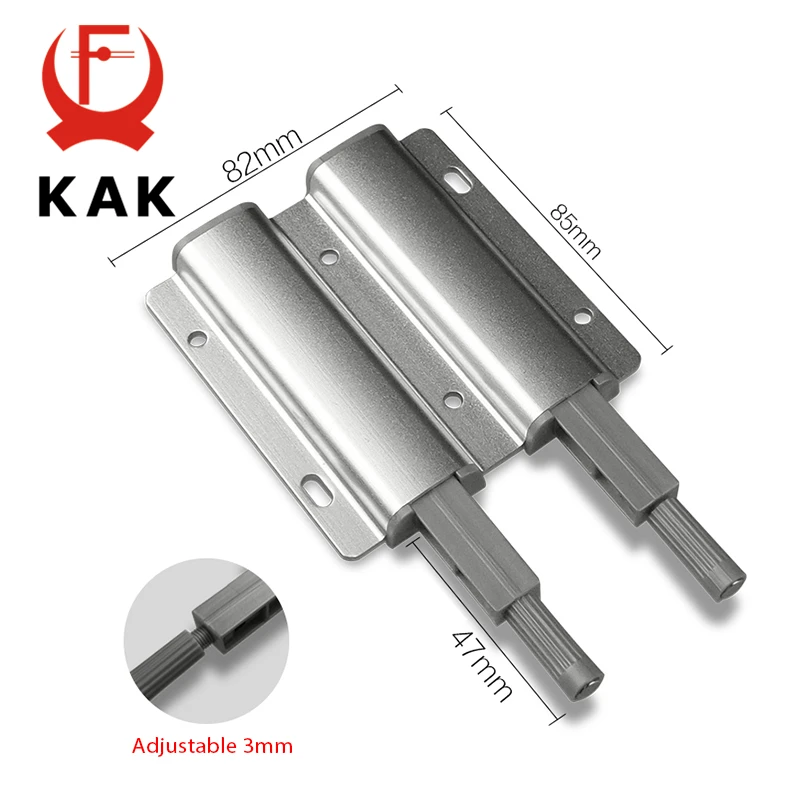 KAK Aluminum Alloy Push to Open Cabinet Catches Door Stops Magnetic Touch Stop Kitchen Invisible Cabinet Pulls Cabinet Hardware
