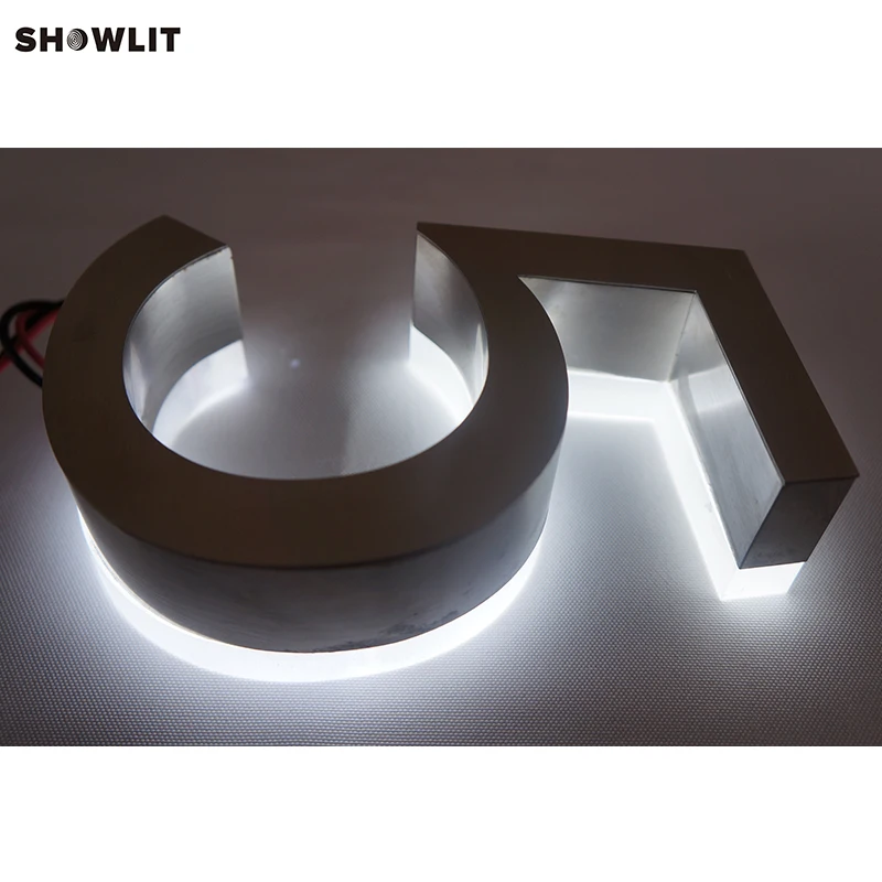 Illuminated led stainless steel letters and signs