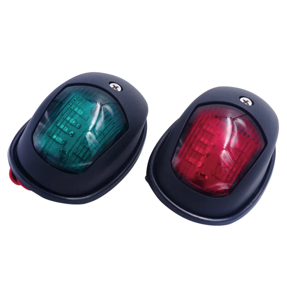 1 Pair Waterproof Side LED Light 12V / 24V LED Bow Navigation Light Red Green Sailing Signal Light for Marine Boat Yacht