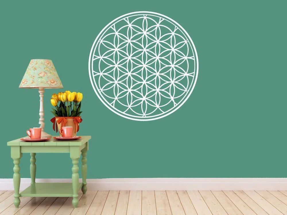 New Flower of Life Decal | Rainbow Vinyl Wall Sticker | Sacred Geometry |Holographic 56X56CM