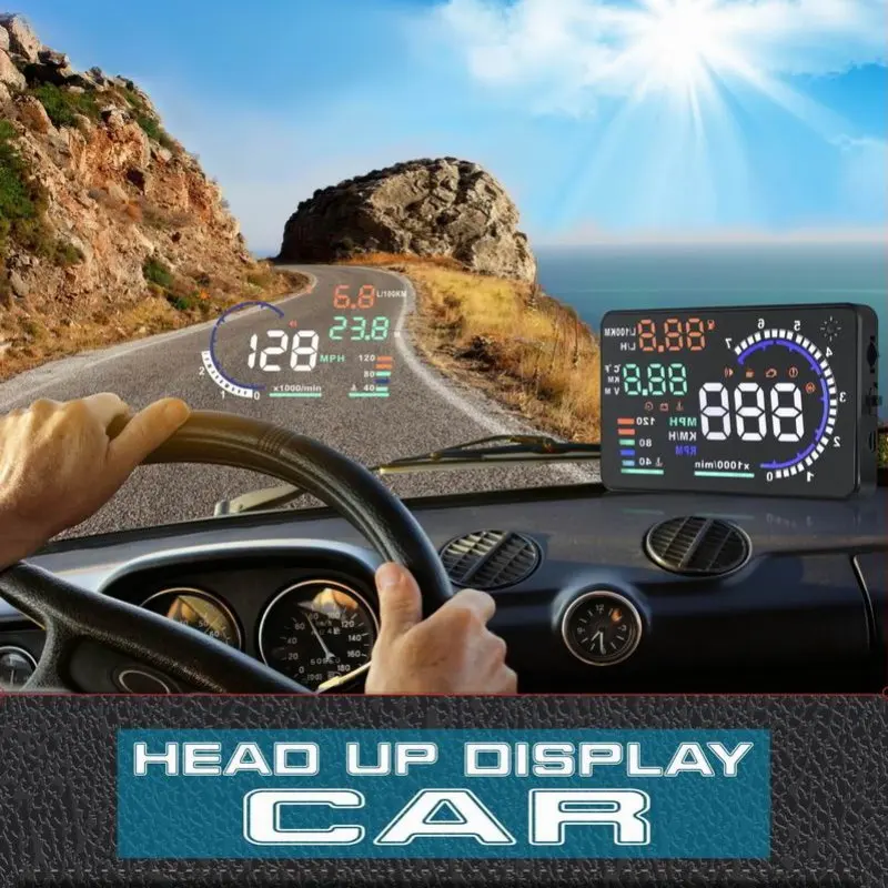 Full Function HUD Car Head Up Display For Ford Focus 2 2010-2018 Safe Driving Screen OBD Data Projector Windshield